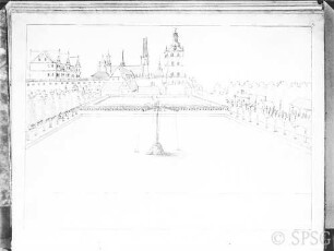 Berlin, Schloss Berlin, Elsholtz, Vorschlag für die Umgestaltung des Lustgartens, 1657.