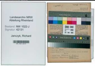Entnazifizierung Richard Janczyk , geb. 22.05.1915 (Gaertner)
