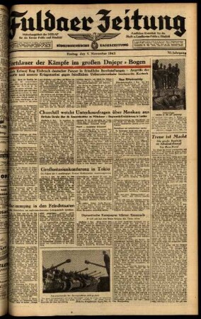 Ausgabe vom Freitag, den 05. November 1943.