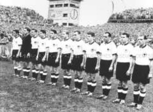 Die deutsche Mannschaft bei der Fußball-WM in Bern