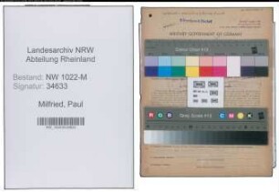 Entnazifizierung Paul Milfried , geb. 12.08.1898 (Werkmeister)