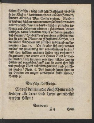 Die Zehende Frage.