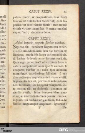Caput XXXIV. Animi imperio, corporis servitio utendum