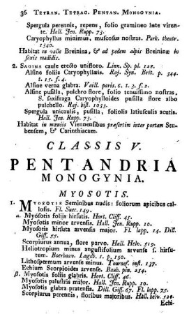 Classis V. Pentandria Monogynia