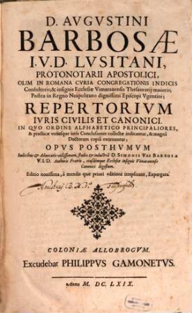 Repertorium Iuris civilis et canonici