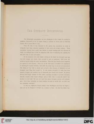 The Cypriote Discoveries