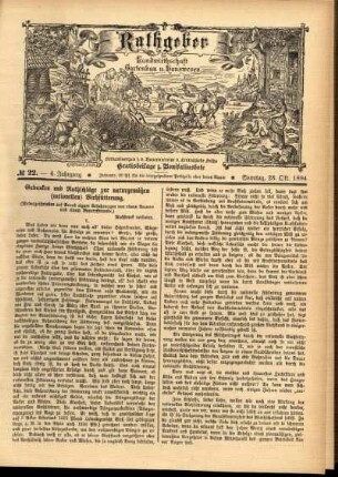 Ausgabe vom Sonntag, den 28. Oktober 1894.
