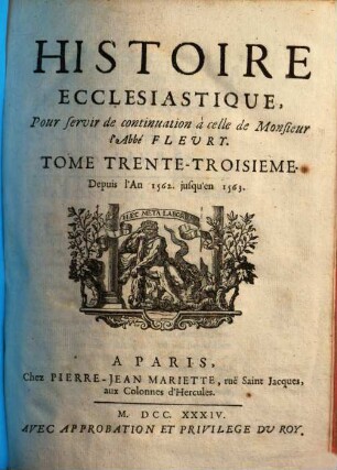 Histoire ecclésiastique, 33. Depuis l'an 1562. jusqu'en 1563
