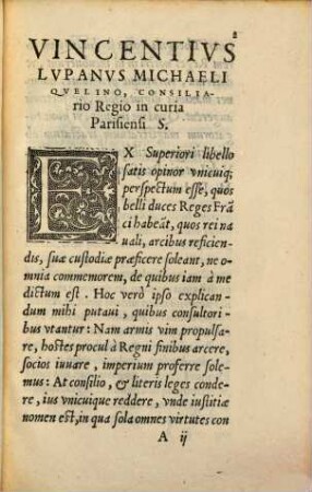 Commentarii Vincentii Lvpani De Magistratibvs, & Praefecturis Francorum, 2. Commentariorvm Vincentii Lvpani De Magistratibus & praefecturis Francorum Liber secundus