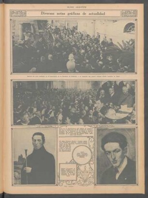 Diversas notas gráficas de actualidad [Fotografías]