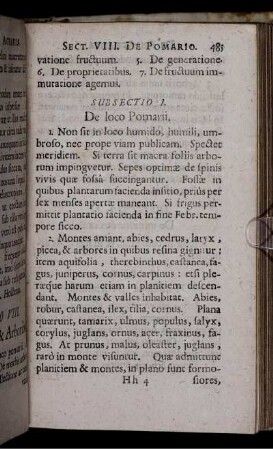 Subsectio I. De loco Pomarii