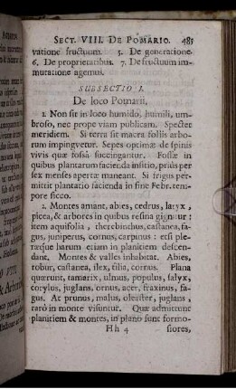 Subsectio I. De loco Pomarii