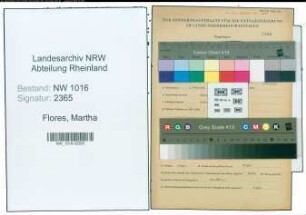Entnazifizierung Martha Flores , geb. 01.02.1912 ()