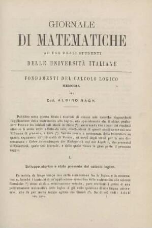 Fondamenti del calcolo logico.