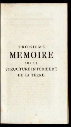 Troisieme memoire sur la structure interieure de la terre
