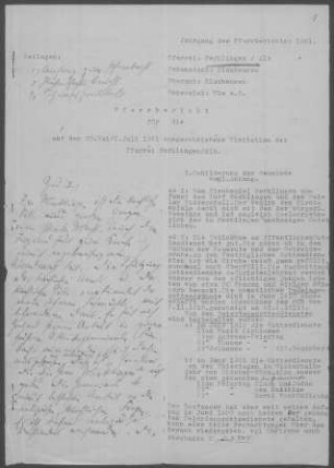 Merklingen (Alb): Pfarrbericht 1931