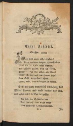 Erster Auftritt. - Sechszehnter Auftritt.