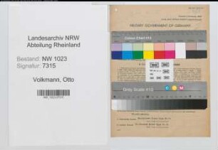 Entnazifizierung Otto Volkmann , geb. 25.12.1904 (Regierungssekretaer)