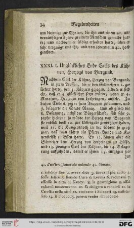 [XXXI. – Unglückliches Ende Carls des Kühnen, Herzogs von Burgund – XL. Kindliche Empfindung]