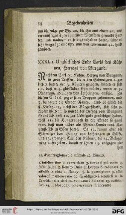 [XXXI. – Unglückliches Ende Carls des Kühnen, Herzogs von Burgund – XL. Kindliche Empfindung]