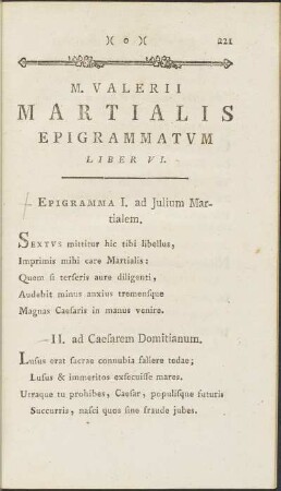 Epigrammatvm Liber VI.