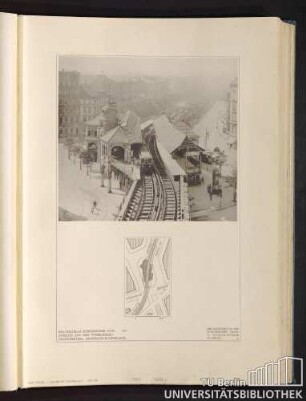 Teil 1. Tafel 3. Haltestelle Schlesisches Tor. Ansicht aus der Vogelschau. ARchitekten: Griesebach & Dinklage.