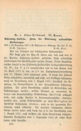 Nr. 1. Ober-Tribunal. VI. Senat - Nr. 98. Ober-Tribunal. VI. Senat