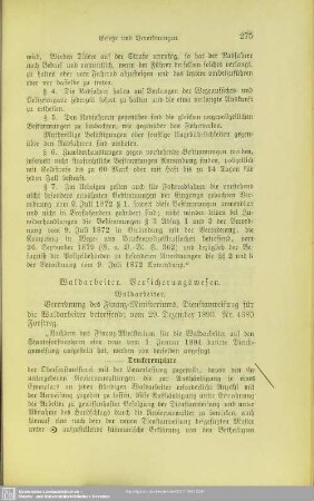 II.1.9 Waldarbeiter. Versicherungswesen.
