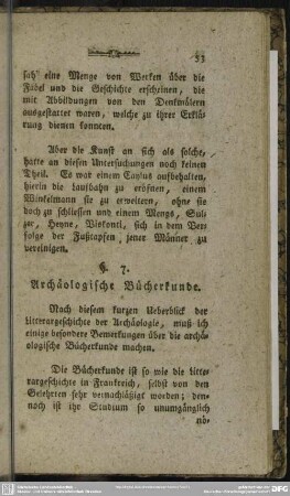§. 7. Archäologische Bücherkunde