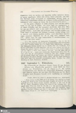 757. 1662, September 7. Wittenberg
