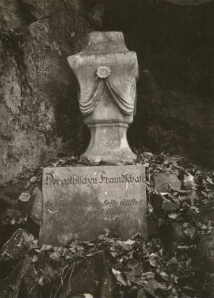 Seifersdorfer Tal, Denkmal "Der gothischen Freundschaft"