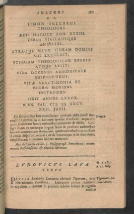 Ludovicus Lavaterus.