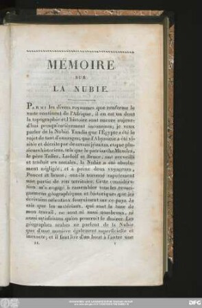 Mémoire Sur La Nubie.