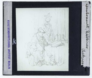 Rembrandt, Porträt von Willem Bartolsz. Ruyter (Zeichnung ) (Devonshire, Chatsworth)