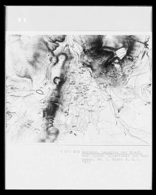 Lageplan der Stadt Bergama
