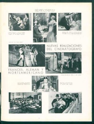Nuevas realizaciones del cinematógrafo francés, alemán y norteamericano