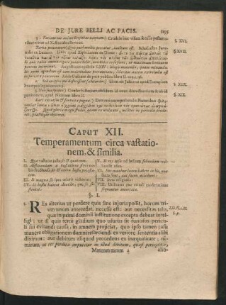Caput XII. Temperamentum circa vastationem, & similia.