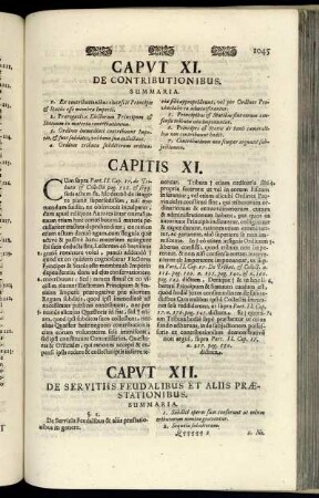 Caput XI. De Contributionibus.
