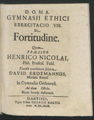 8: De Fortitudine