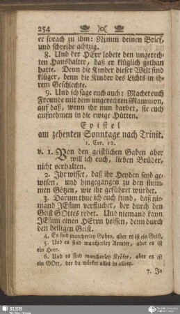 [Am zehenten Sonntage nach Trinit.]