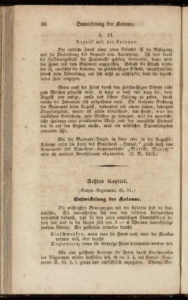Achtes Kapitel. Entwickelung der Kolonne