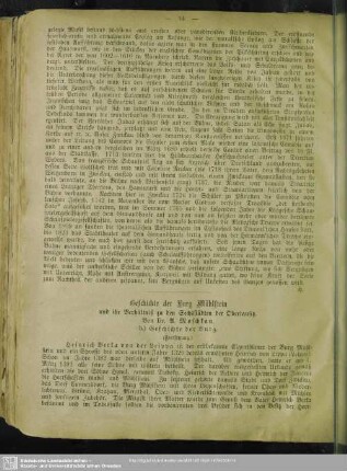 Geschichte der Burg Mühlstein und ihr Verhältniß zu den Sechsstädten der Oberlausitz