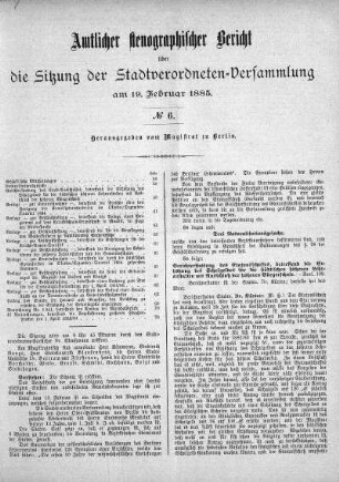 No. 6, 19. Februar 1885