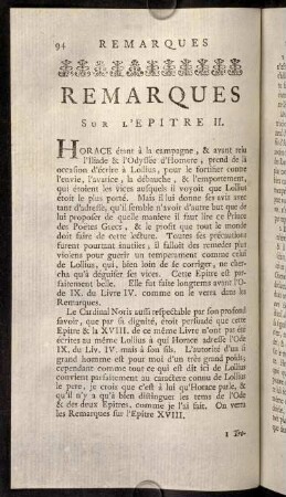 94-127, Remarques sur l'Epitre II.