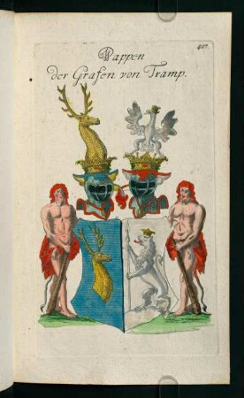 407r-407v, 407. Wappen der Grafen von Tramp
