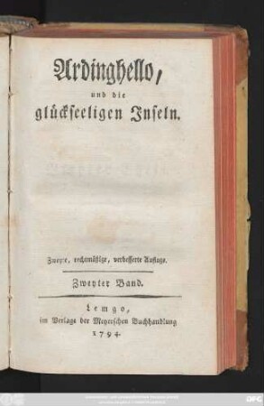 Bd. 2: Ardinghello und die glückseeligen Inseln