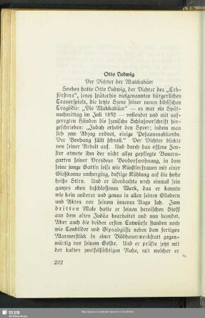 Otto Ludwig : Der Dichter der Makkabäer