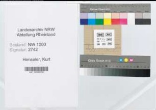 Entnazifizierung Kurt Henseler, geb. 21.12.1894 (Landesoberinspektor)