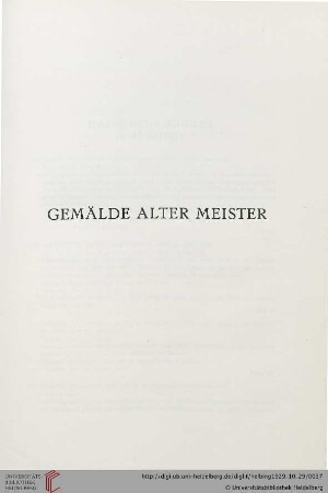 Gemälde alter Meister (Nr. 149-197)