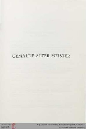 Gemälde alter Meister (Nr. 149-197)